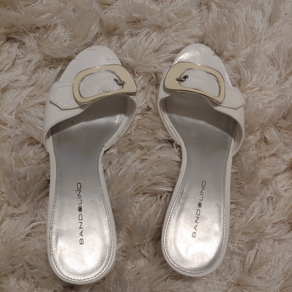 White Bandalino Heels